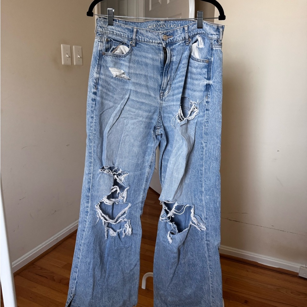 AE Dreamy Drape Super High-Waisted Baggy Wide-Leg Jean